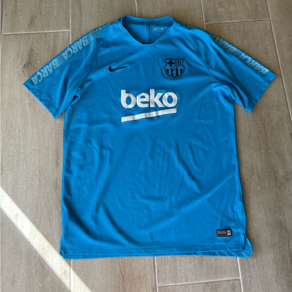 NIKE RAKUTEN BEKO 2018-19 BARCELONA FC SOCCER JERSEY TRAINING BLUE